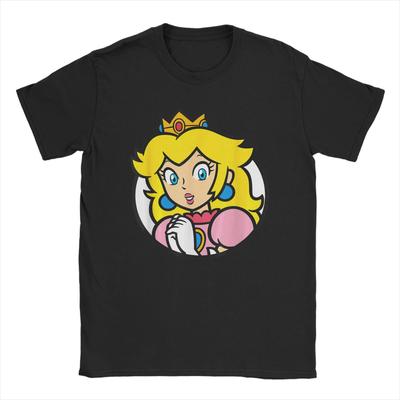 Unisex Super Marios Bros Princess Peach T Shirts  100 Cotton Clothes Funny Short Sleeve Crewneck Tees Adult TShirts