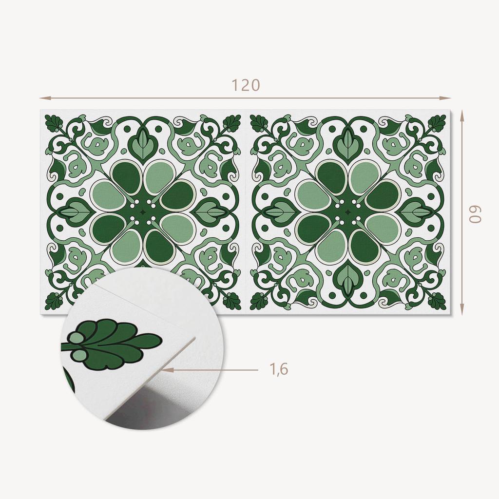 Dekoracyjny Panel Ścienny Samoprzylepny Winyl 120X60 Cm Wzór Roślinny Z Liśćmi