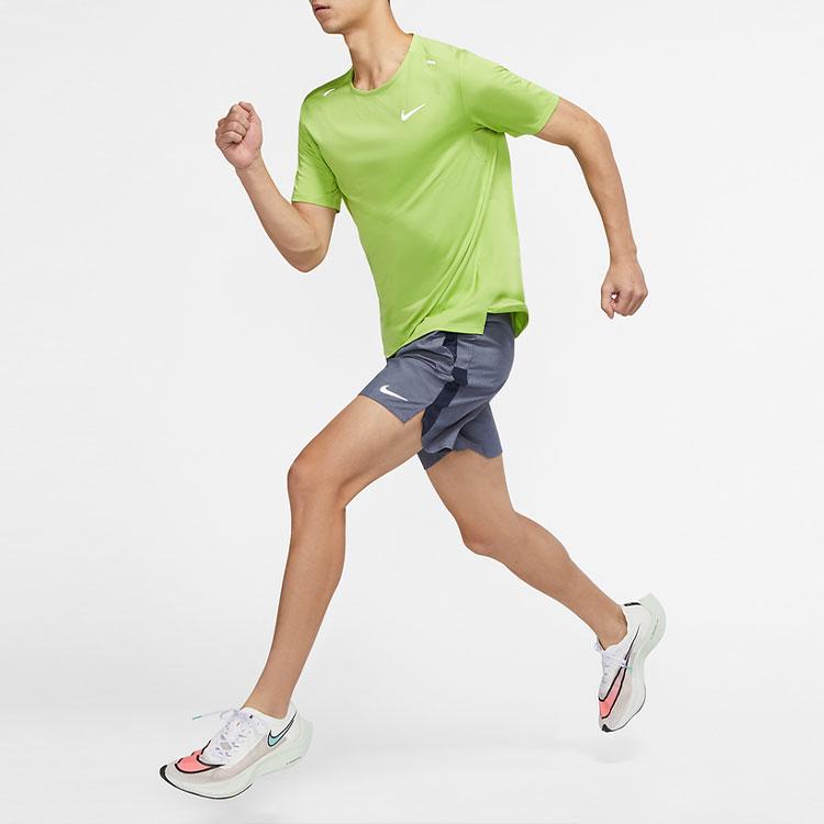 Nike Dri-Fit Solid Color Logo Print Vintage Crew Neck Short Sleeve T-Shirt Men Tops Green CZ9185-332