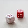 10Pcs 25MM Love Heart Acrylic Dice Rounded Corner Six-Sided Large Dice Game Night Drinking Board Game Dice Prop Casino Equipment