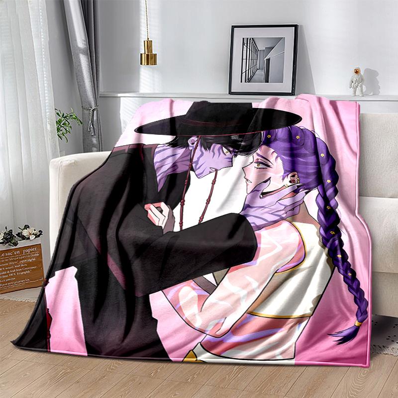 KPOP Hunter Flannel Blanket Soft Warm All-Season Throw, Design for Camping, Car Travel, Hiking Sofa, Bed, Office Perfect Gift for Parties