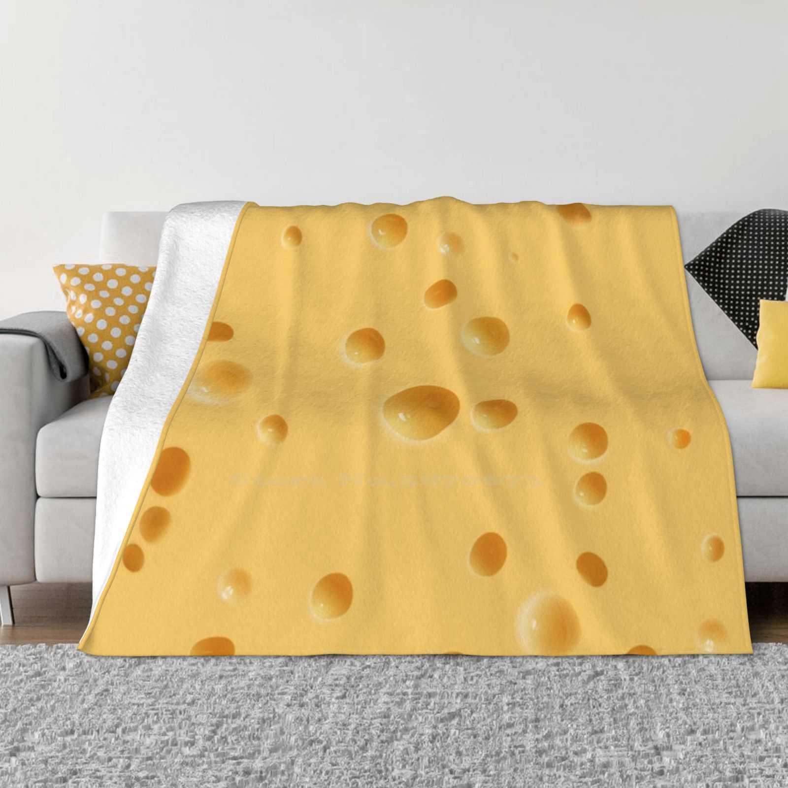 Cheese Holes Four Seasons Comfortable Warm Soft Blanket Holes Cheese 30x40in