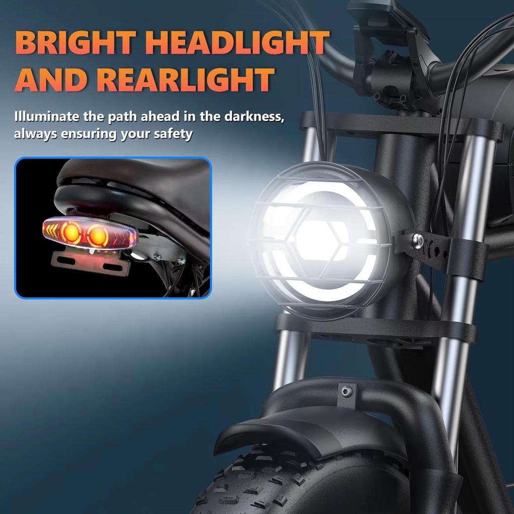 Kickwey K7 Adult Electric Bicycle 1500W 48V 23ah Mountain Electric Bike 20 Inch Fat Tire Outdoor Entertainment Off Road E Bike