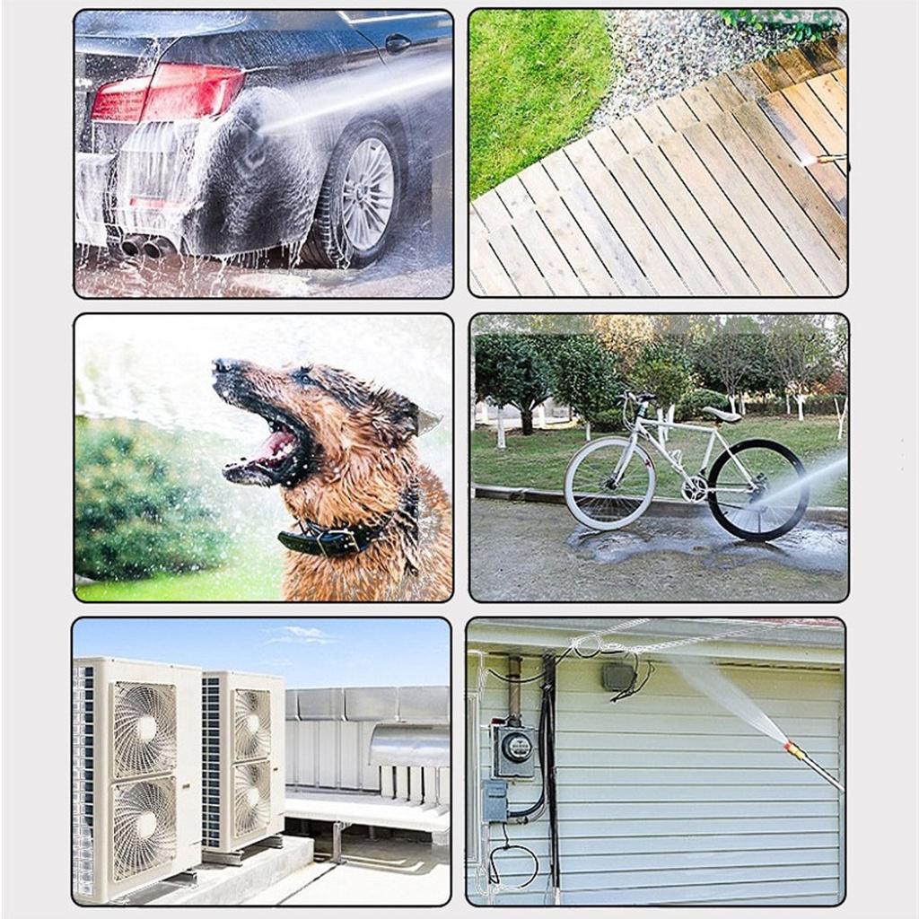 30Bar 88VF High Pressure Cordless Spray Guns Car Washer Cleaner Nozzle Form Machine 5M Hose +1/2pc 88V Battery 1000W AC 100-240V