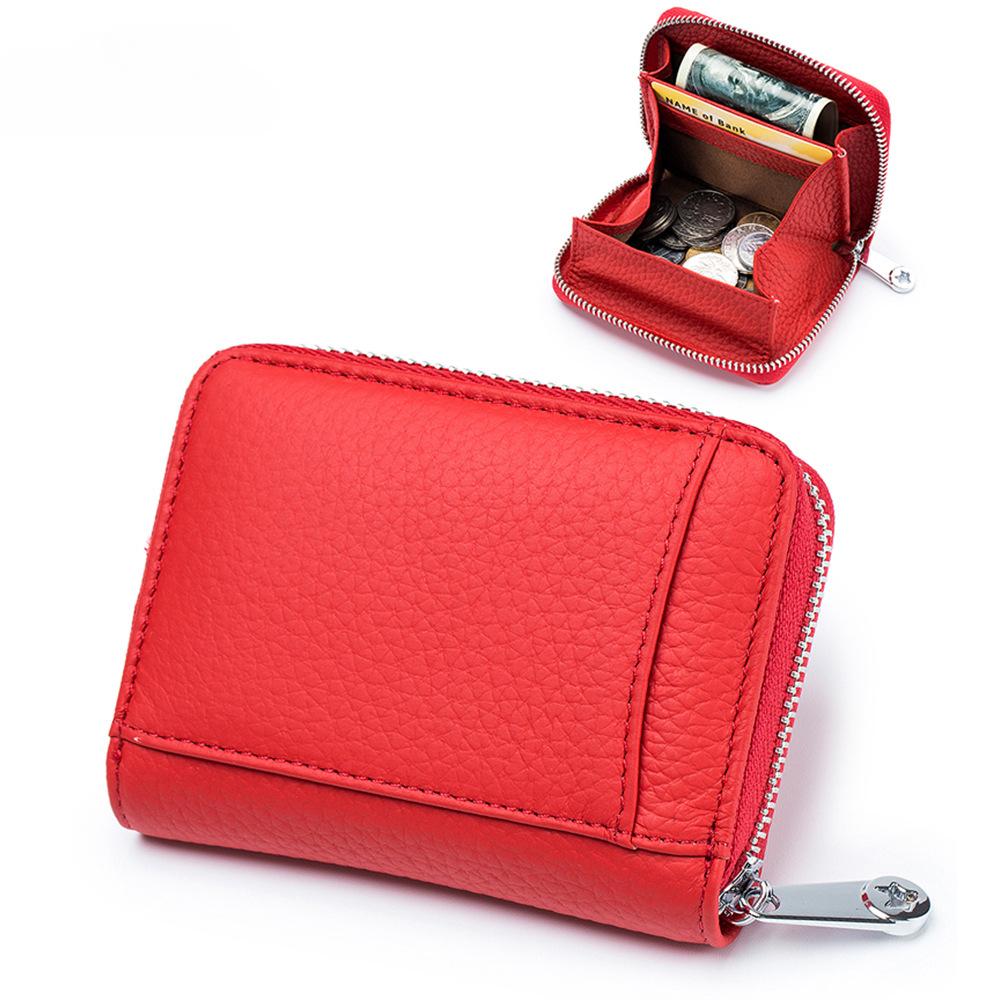 New Women Wallets Female Genuine Leather Purse Large Capacity RFID Purses Small Soft Cowhide Money Bag Mini Coin Card Holders