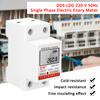 DDS LDG Single Phase Energy Meter, 220V 50Hz LCD Display with Real Time Voltage Current Power Monitoring, for Home Commercial Use