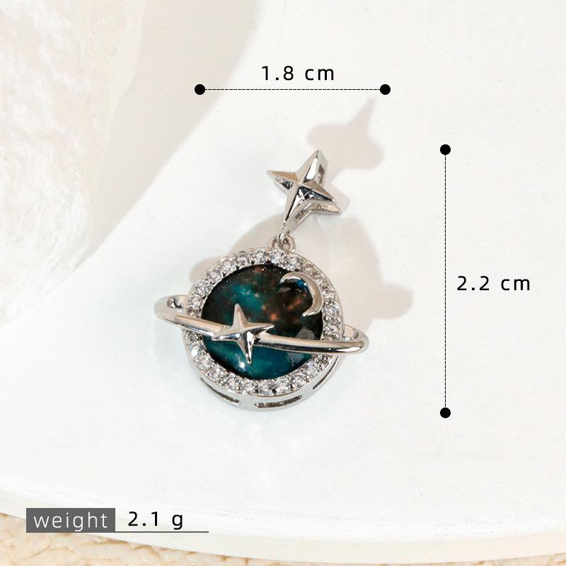 Kupfer Sternenhimmel Sonne & Mond Anhänger Halskette - Vielseitiges Luxus Schlüsselbein Kette Accessoire