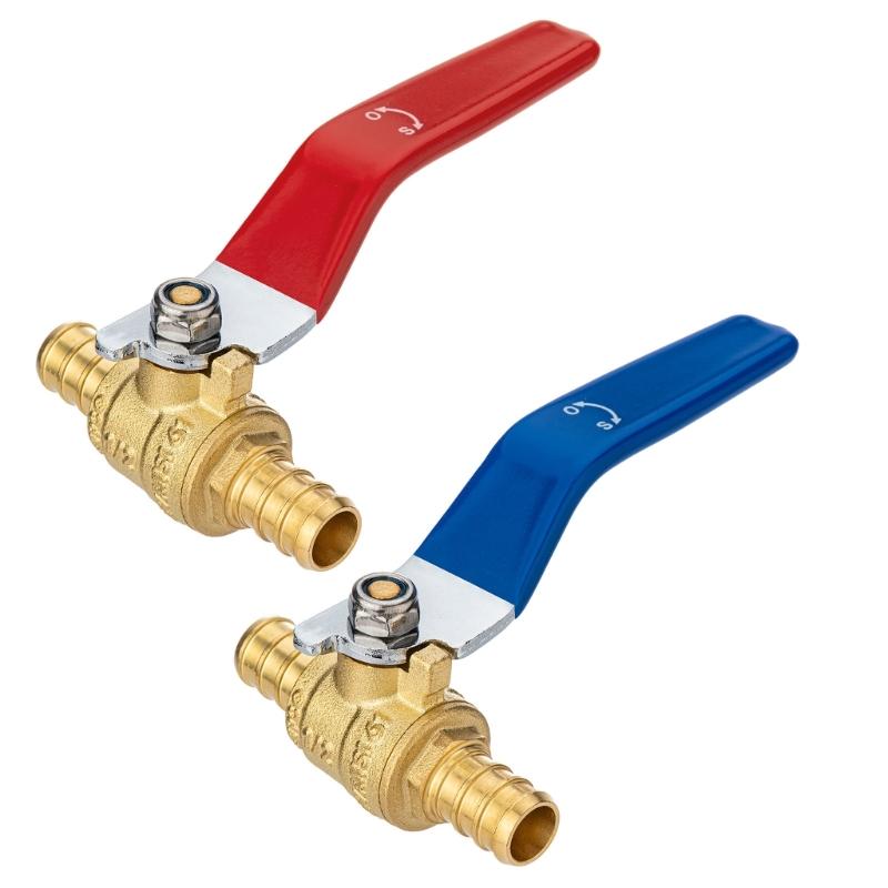 Hose Barb Shut off Ball Valves Leakproof Fitting Universals PEX B Pipe Valves Flows Control For Home Industrial Use