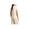 Emporio Armani EA7 Unifarben Rundhals Buchstabenlogo Kurzarm Regular T-Shirt Damen Oberteile Beige 7W000072-AF12115-U1079