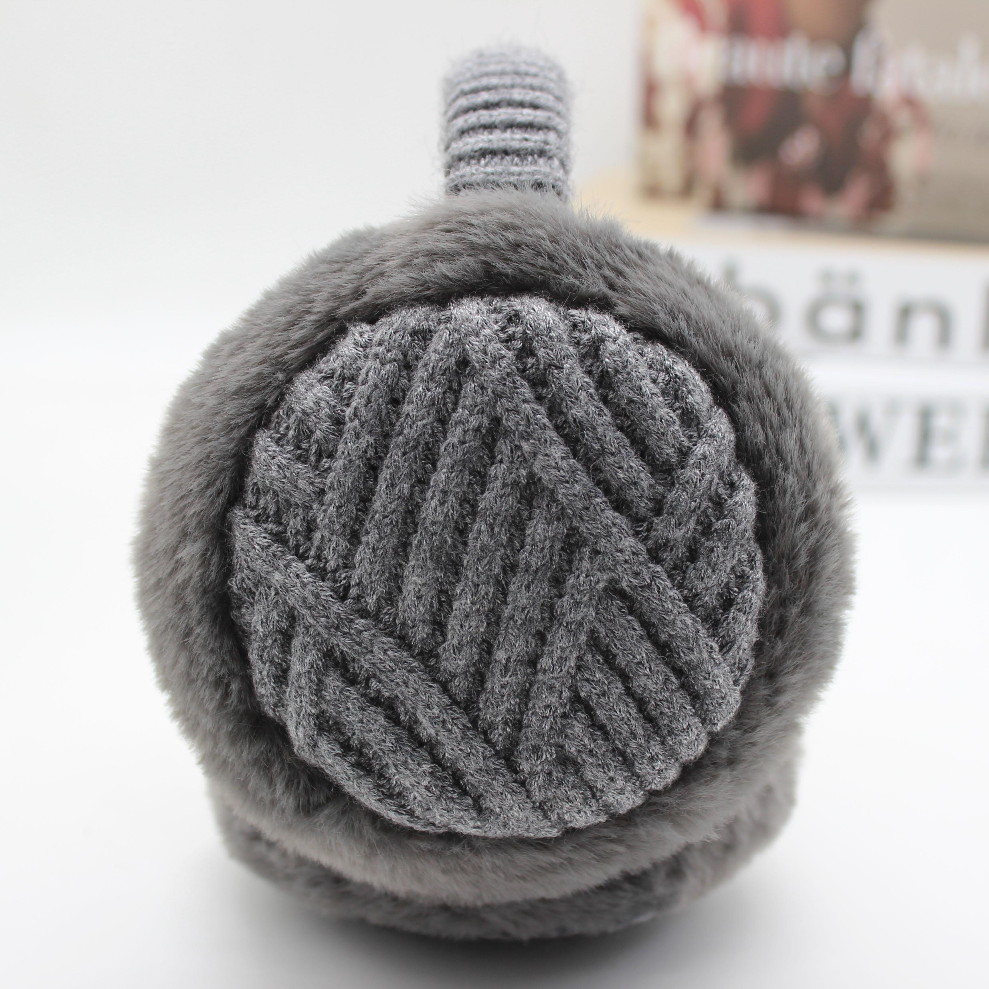 

Шевронные вязаные наушники из искусственного меха норки двухцветные диагональные полосы элегантные наушники