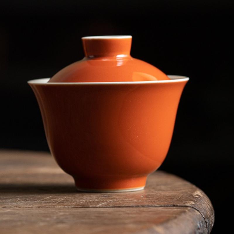 

Китайский Изумрудно-зеленый Гайвань Защита от ожогов Винтажная Чайница Бытовая Чаша с крышкой для заваривания чая Чайные принадлежности Украшение Подарки 200ml коралл красный