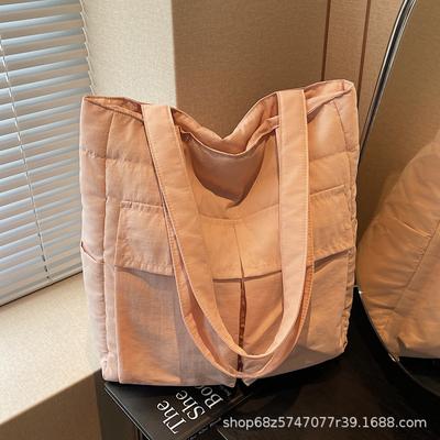 Casual Nylon Bag Women's 2025 New Versatile College Student Class Bag Large-capacity Commuter Shoulder Tote Bag