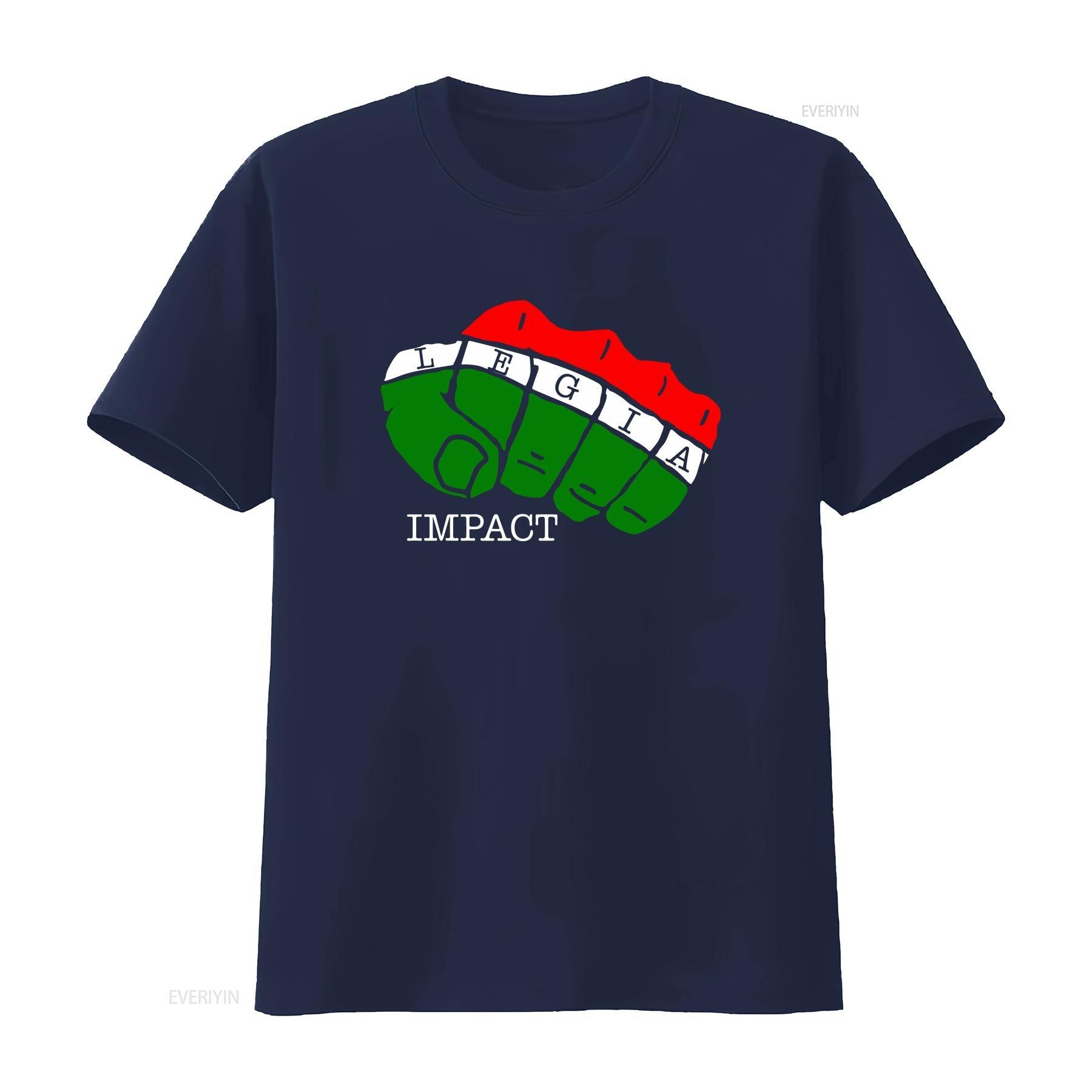 

T Shirt J1513 Ultras Legia Impact Warsaw Poland Warszawa Long or Short Sleeves Vintage Washed Comfortable Top for Everyday Wear M