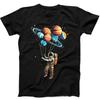 Astronaut In Space Planets Balloons Solar System T Shirt   238
