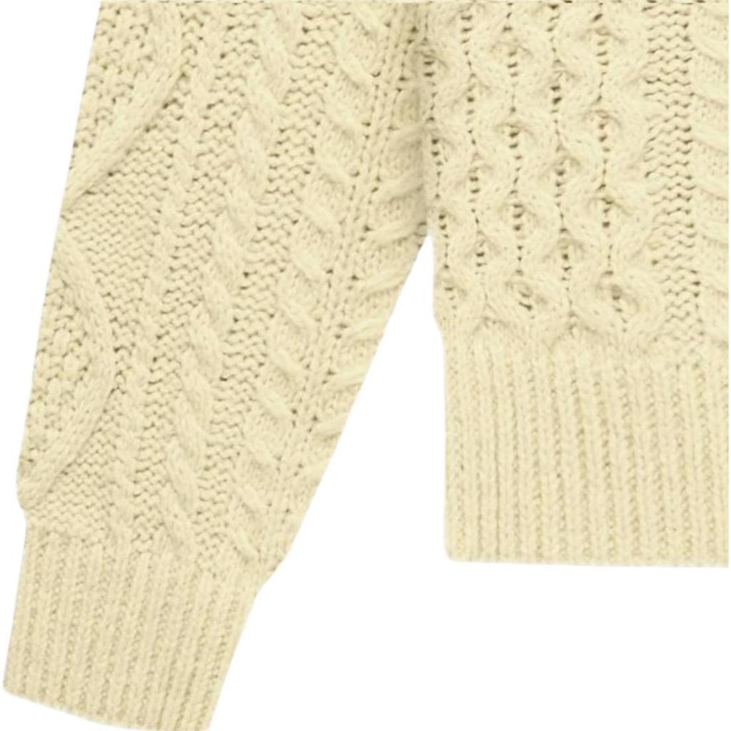 Fear of God Essentials FW22 Cable Knit Crewneck Sweater Unisex Tops Canary-Yellow FOG-FW22-403