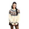Korean Style Fair Isle Crew Neck Sweater Unisex Thick Warm Loose Knit Pullover Winter Daily Wear