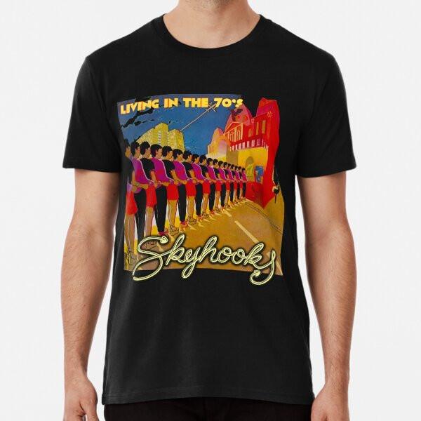 AusRock 100  Skyhooks Living In The 70#039;s TShirt Made in Australia Unisex T-Shirt L