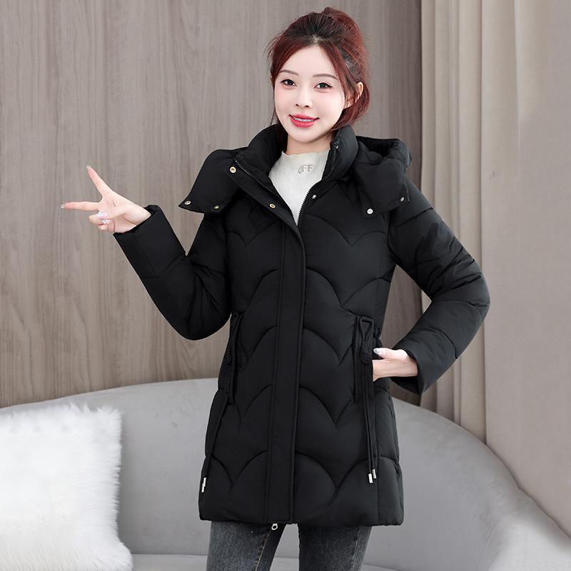 Winter Women's Long Fashionable Slim Warm Simple Versatile Coat