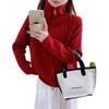 Loose lazy wind age-reducing sweater jacket women's autumn and winter new twist stand-up collar zipper fashion knitted cardigan