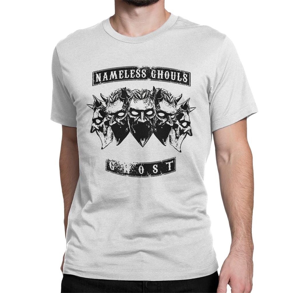 Nameless Ghouls Ghost for Men Women T Shirt Metal Rock Band Novelty Tees O Neck T-Shirt Pure Cotton Birthday Present Clothes