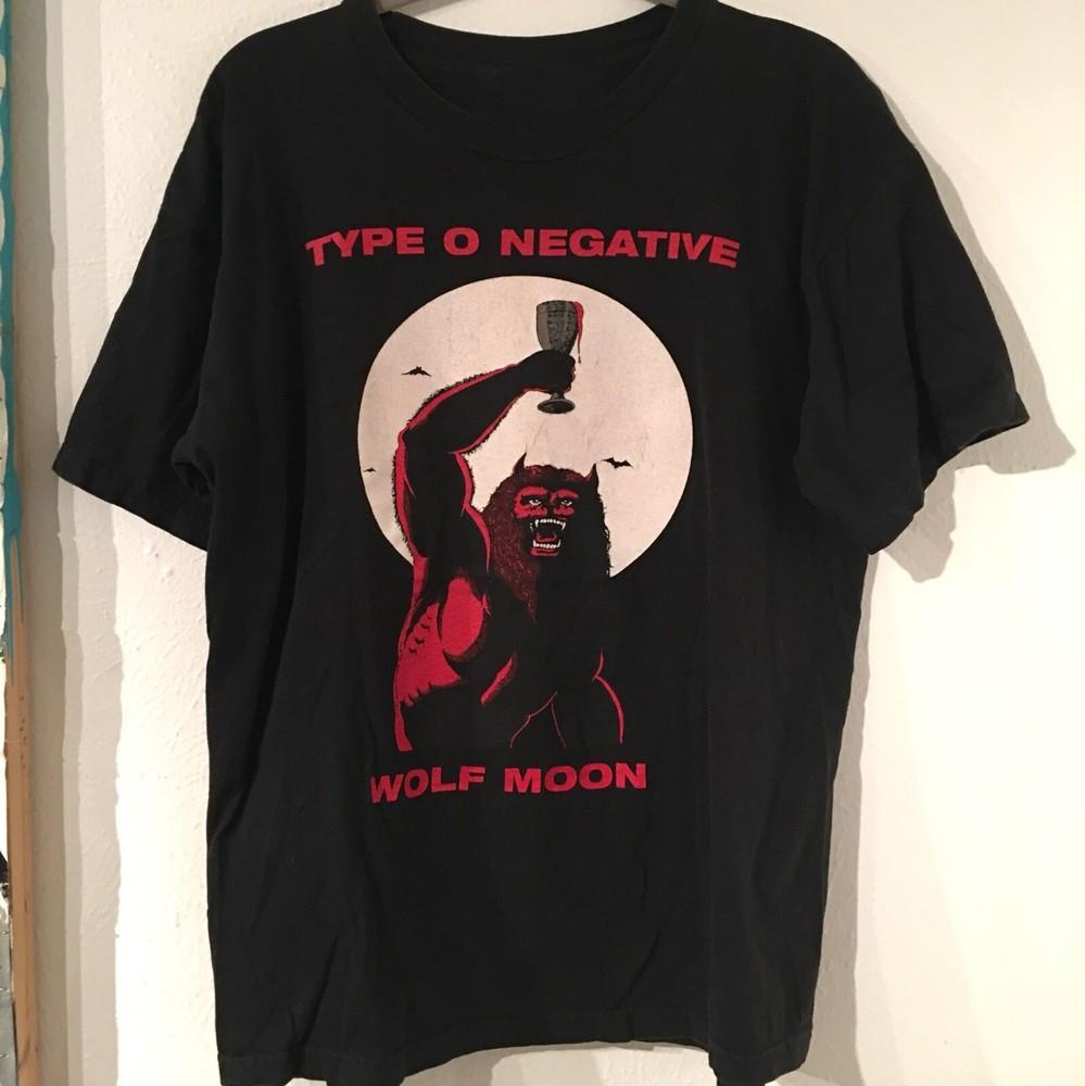 РЕДКИЙ винтажный 1996 года Type O Negative Wolf Moon Хлопок Черный Мужской S-4XL Футболка C103 Унисекс Футболка XL