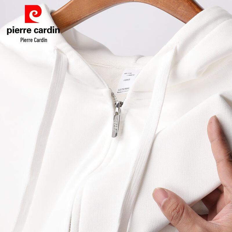 Pierre Cardin Men's Solid Hooded Cardigan Sweatshirt