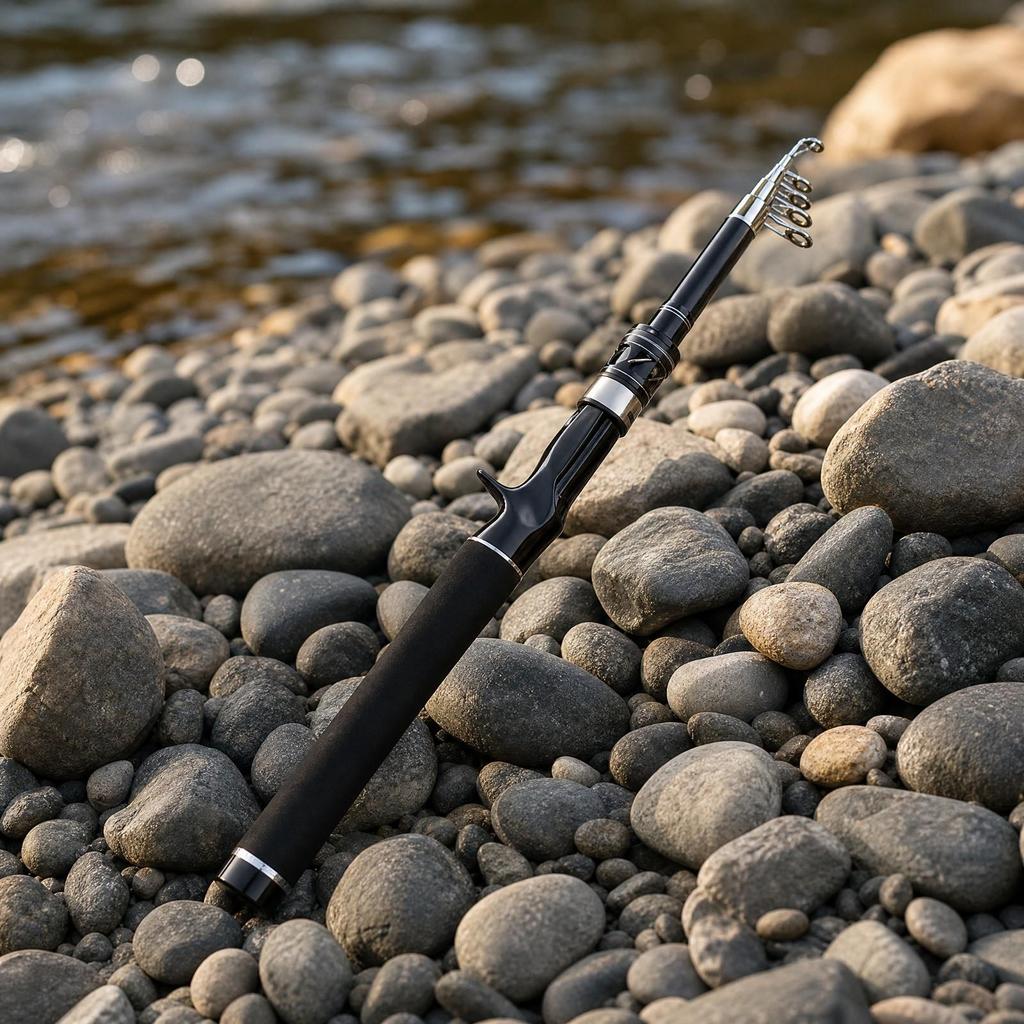 Fiberglass Telescopic Lure Fishing Rod Foldable with Handle