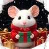 Durable Weatherproof Window Stickers 3D Hole Illusion Christmas Mouse Wall Sticker, Peel And Stick Waterproof PVC Holiday Home Decorations Decal