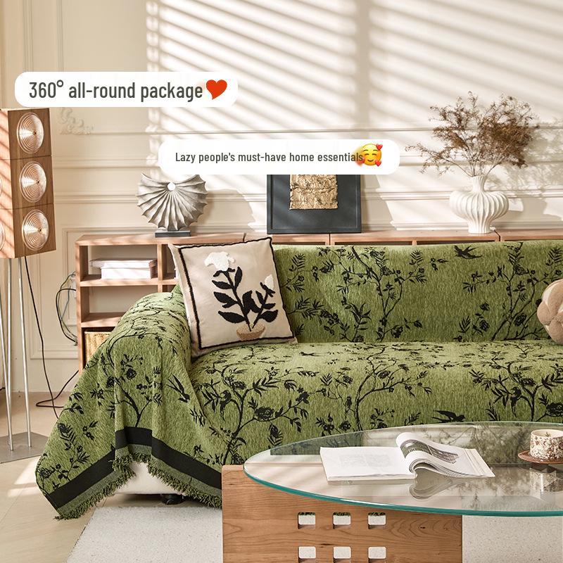 Französischer Retro Chenille Sofabezug - Universal Vier Jahreszeiten Anti-Katzenkratzschutz