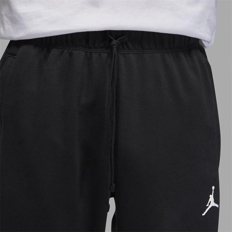 Jordan Solid Logo Print Drawstring Jogger Knit Sweatpants Men Bottoms Black DQ7333-010