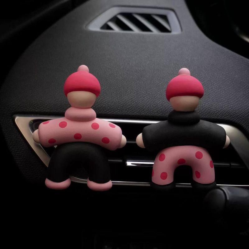 Creative Car Air Vent Aroma Diffuser Stone Minimalist Figurine Car Vent Decoration Ornament
