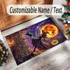 Witchcraft Theme Crystal Velvet Rug Personalized Custom Name Text Soft Floor Mat Home Decor