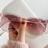 Full-frame Women's Retro Versatile Sunglasses with Fashionable Gradient Sun Protection