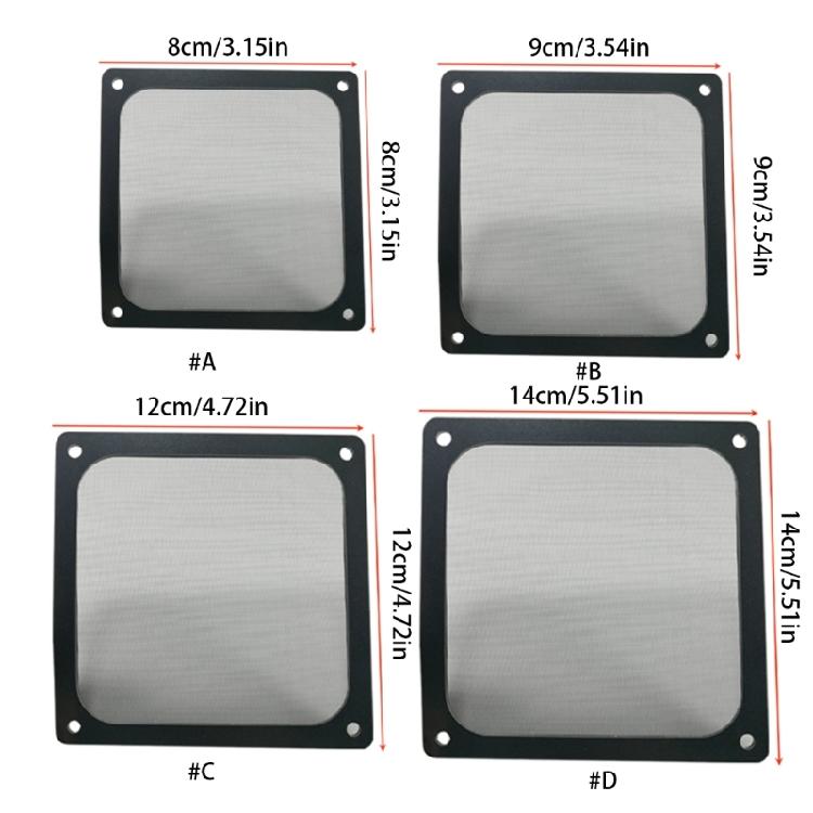 PC Case Dust Mesh Filter 8/9/12/14cm PVC Dustproof Magnetic Dust Filter Cover PC Mesh Grill Computer Cooling Fan Dust