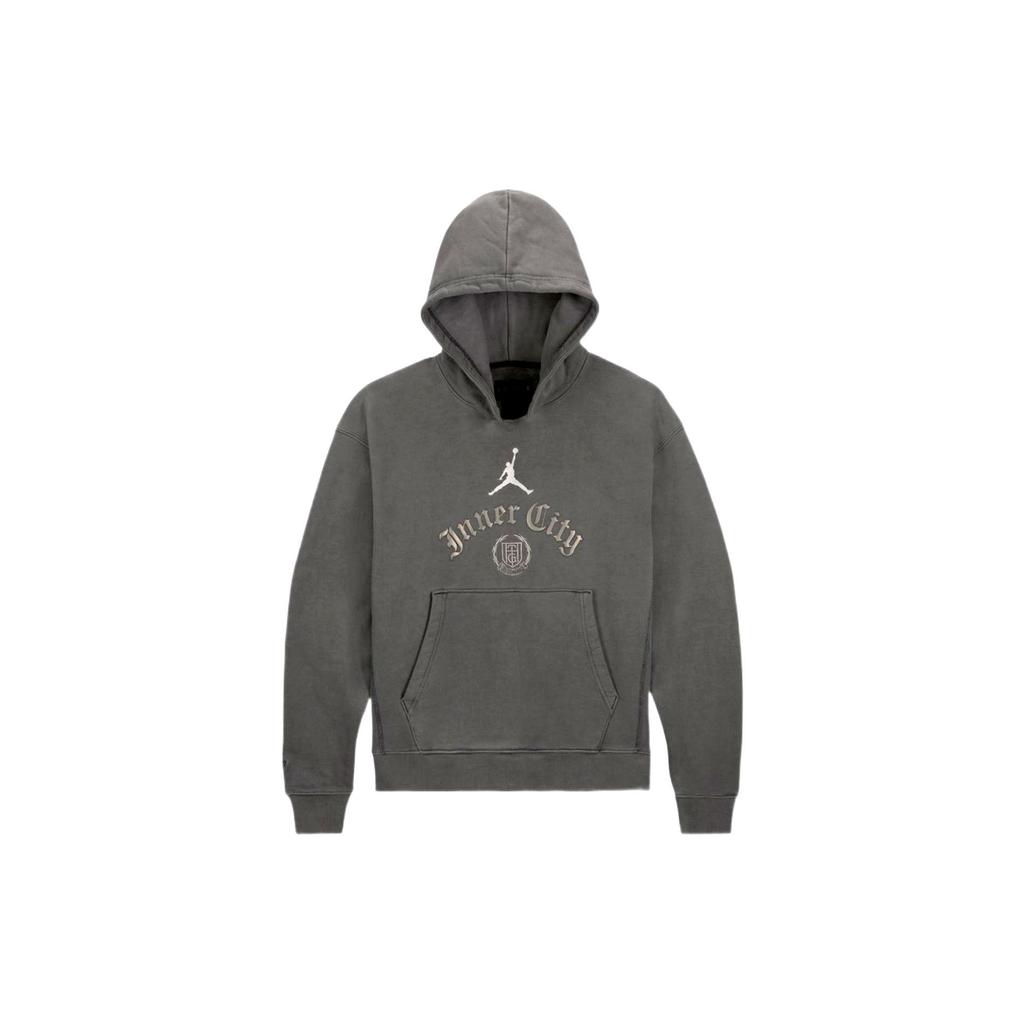 Jordan Htg Serie Collaborazione Felpa con Cappuccio Maniche Lunghe Stampa Monocolore Uomo Top Grigio DJ7974-236