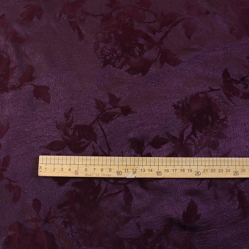 Dubai Plant Print Flocked Fabric Chinese Hanfu Outerwear