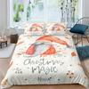 Merry Christmas Bedding Set King Queen Full Twin Size Kids Cartoon Duvet Cover Snow Comforter Cover 2/3pcs Polyester Quilt Cover