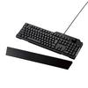 Elecom Gaming-Tastatur Kabelgebunden TK-G02UMBK Abnehmbare Handballenauflage Lautstärkeregler Membran Vollständige Tasten Schwarz