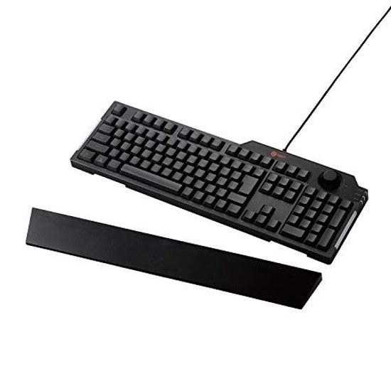 Elecom Gaming-Tastatur Kabelgebunden TK-G02UMBK Abnehmbare Handballenauflage Lautstärkeregler Membran Vollständige Tasten Schwarz