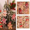 Wooden Christmas Pendants Gingerbread Man Gnomes Xmas Hanging 2025 Oranment Decor Tree Xmas Navidad Tree Noel O4I4