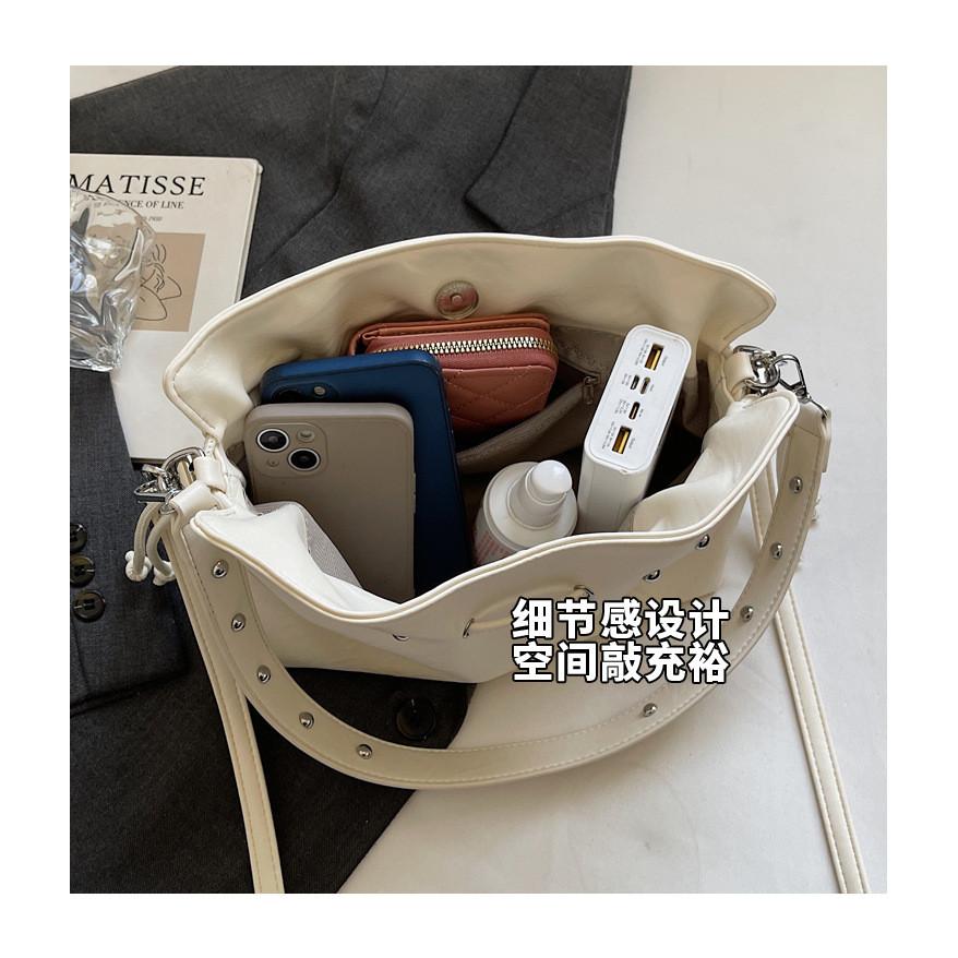 IELGY Summer All-Match Messenger Bag Fashion Simple Shoulder Bucket Bag