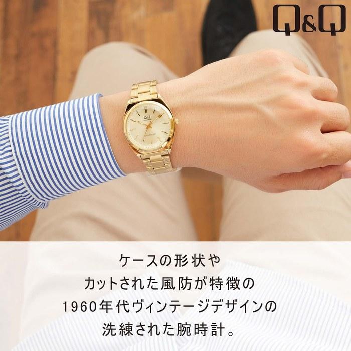 [Citizen Q&Q] Analog Watch Waterproof Metal Band QB78-010 Men's Gold