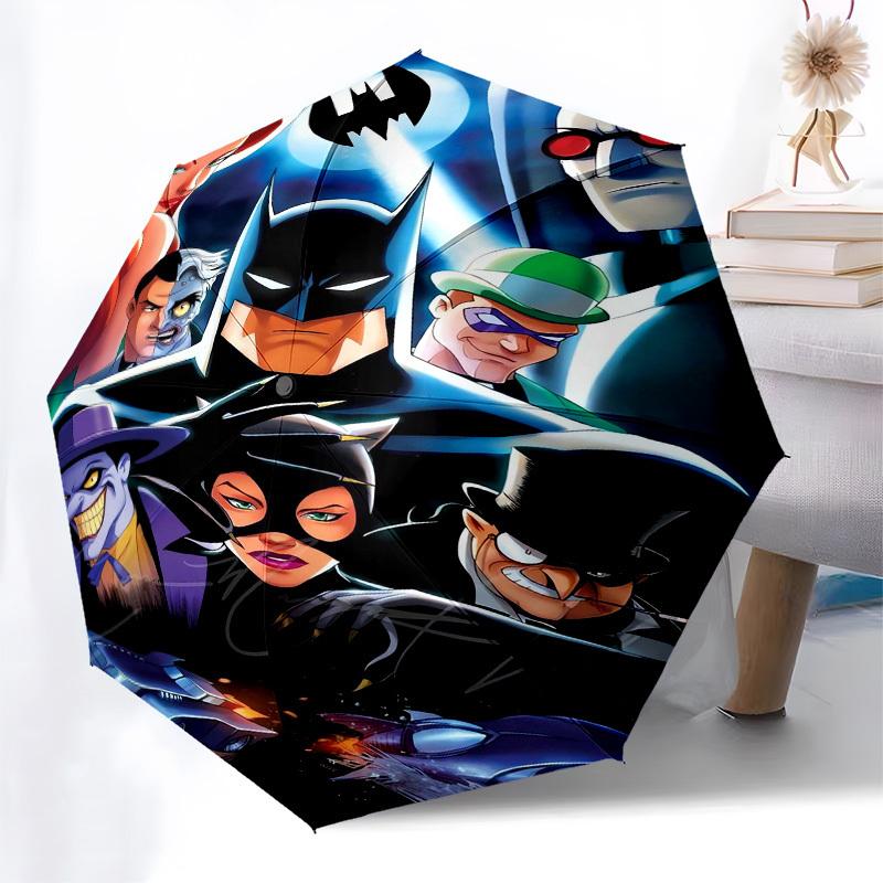 1 stuks Batman: De Geanimeerde Serie Paraplu met Plastic Handvat, Geschikt voor Alle Seizoenen Reizen Buiten Multifunctionele ParapluDCS063
