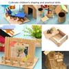400Pcs Ice Cream Sticks Natural Wood Craft Sticks DIY Ice Bar Stick Kitchen Supplies