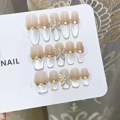 Reine Handarbeit Herbst Neuer Stil Phototherapie Tragbarer Nagel Milch Schmetterling Nagelkunst-Patch Abnehmbar