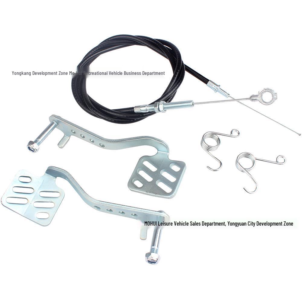 Brake Throttle Foot Pedal with Cable for Predator 212cc/196cc 5.5hp Silver