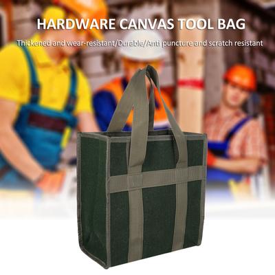 Große Verdickte Verschleißfeste Wartungswerkzeug-Aufbewahrungstasche Multifunktionale Tragbare Werkzeugtasche Große Kapazität Canvas-Tasche