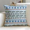 Fair Isle Muster Kissenbezug Weich Leicht zu Waschen Kissenhülle Vielseitig für Sofa Bett Reise und Büro