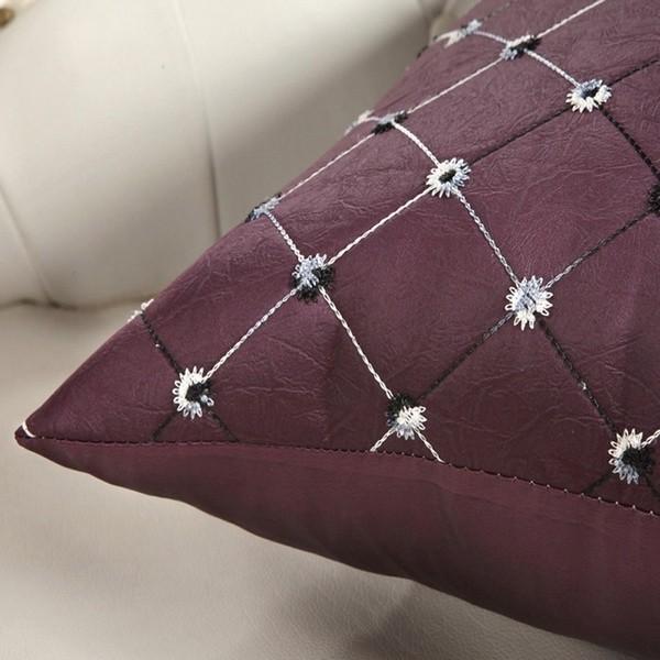 Stylish Multicolored Plaids Throw Pillow Case Square Cushion Cover For Sofa Decor