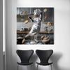 Lovely Cat Baker Making Dim Sum Poster Flour Cute Kitten Prints Canvas Wall Art Pictures Home Kitchen Room Modern Pet Decor